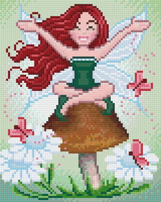 Toadstool Fairy Four [4] Baseplate PixelHobby Mini-mosaic Art Kit